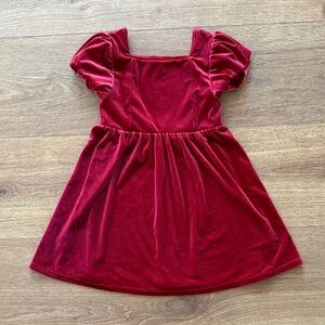 GAP Velvet Dress in Rich Red